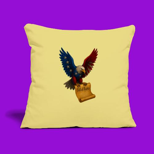 Bill of Rights Bald Eagle - Throw Pillow Cover 17.5” x 17.5”