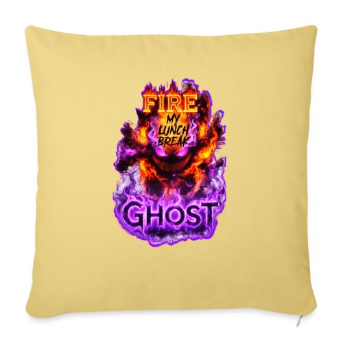 The Fire Ghost 26 - Throw Pillow Cover 17.5” x 17.5”