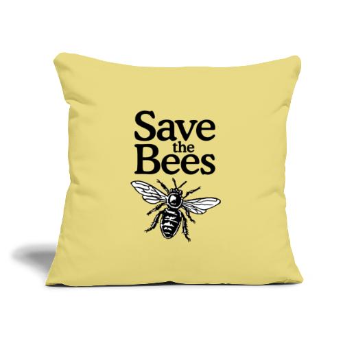 Save The Bees Beekeeper Claim (Two-Color) - Throw Pillow Cover 17.5” x 17.5”