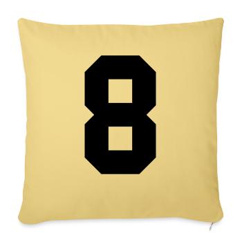 8 - Throw Pillow Cover 17.5” x 17.5” - washed yellow - Front