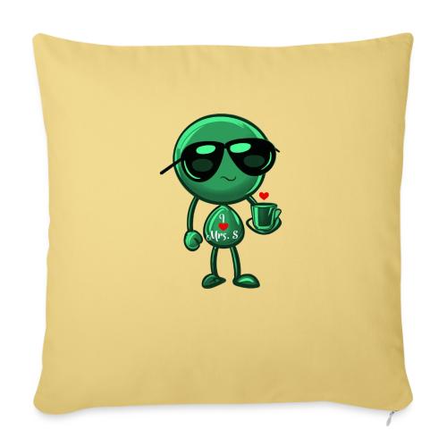 Smoon_I love Mrs S Green - Throw Pillow Cover 17.5” x 17.5”