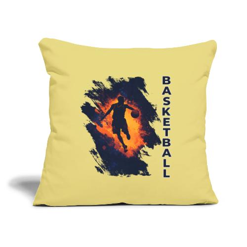 Basketball Focus - Throw Pillow Cover 17.5” x 17.5”