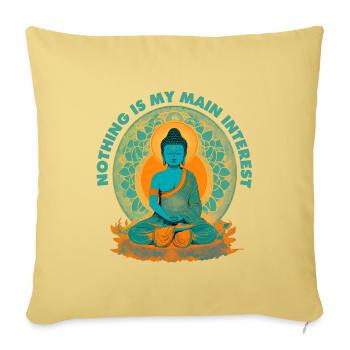 Mindfulness Meditation - Throw Pillow Cover 17.5” x 17.5” - washed yellow - Front
