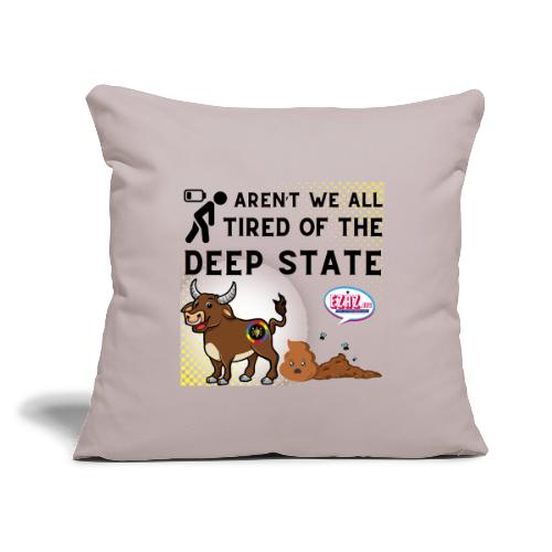 Tired poop light shirts - Throw Pillow Cover 17.5” x 17.5”