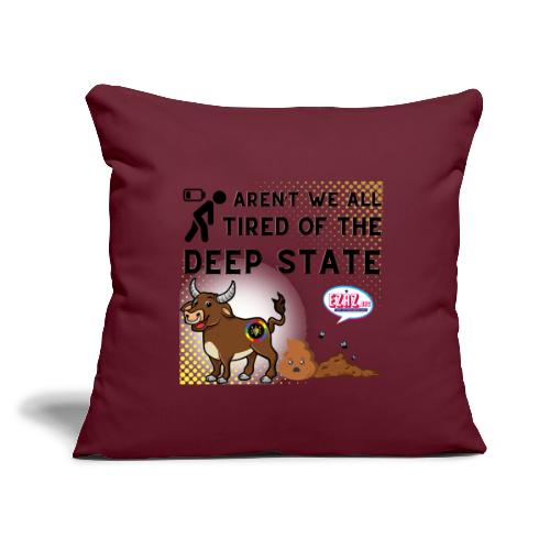 Tired poop light shirts - Throw Pillow Cover 17.5” x 17.5”