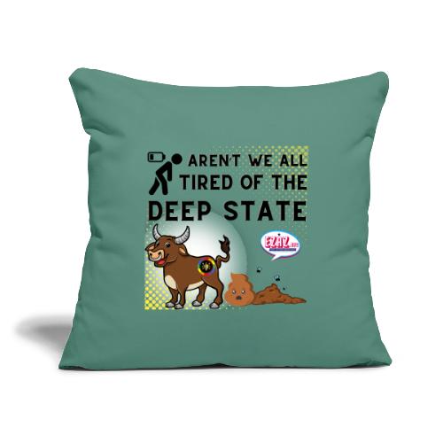 Tired poop light shirts - Throw Pillow Cover 17.5” x 17.5”