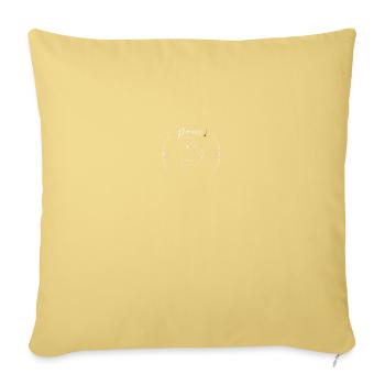 Paris fashion innovate - Throw Pillow Cover 17.5” x 17.5” - washed yellow - Front