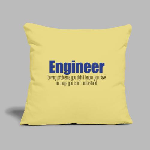 Engineer Solving Problems - Throw Pillow Cover 17.5” x 17.5”