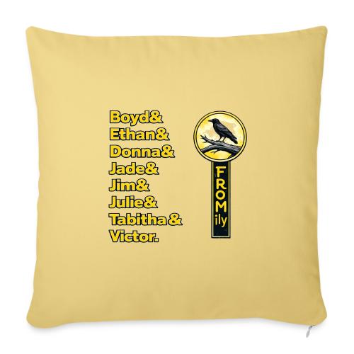 Fromily + Storywalker (front and back) - Throw Pillow Cover 17.5” x 17.5”