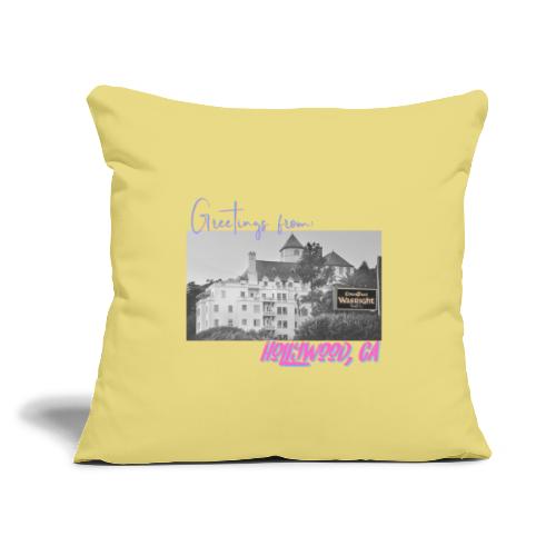 GREETINGS FROM HOLLYWOOD - Throw Pillow Cover 17.5” x 17.5”