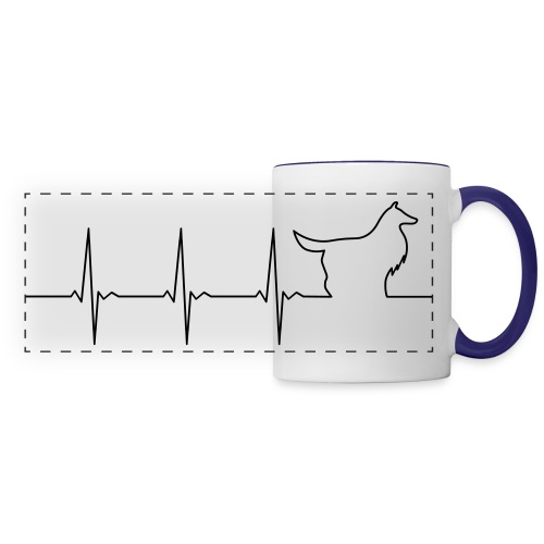 Heart Collie - Panoramic Mug