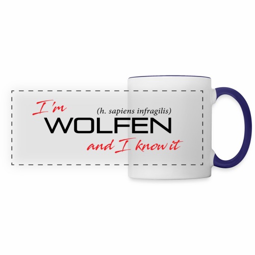 Wolfen Attitude on Light - Panoramic Mug