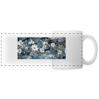 Fir Branches in Winter Christmas - Panoramic Mug - white - Front