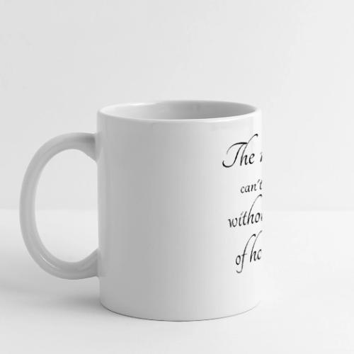 Morning Coffee Mug - Minimalist Black Lettering - Panoramic Mug