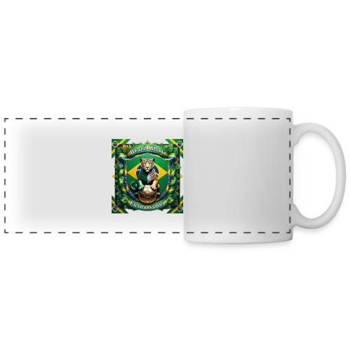 Brazil Jaguar Glory T-Shirt, Flag Pride Badge Gift - Panoramic Mug