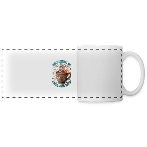 Mom's Survival Kit Tee | Coffee Chaos - Panoramic Mug