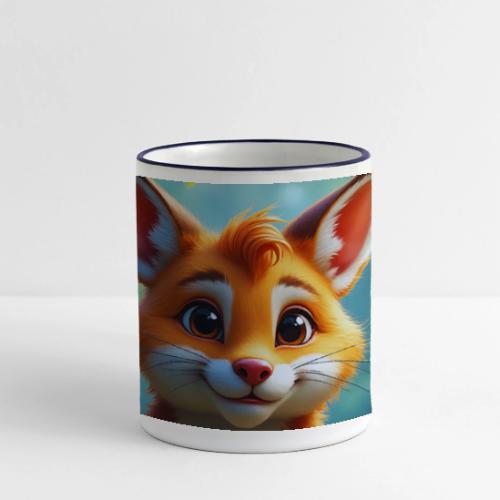 Magical fantasy fox in enchanted forest scene - Panoramic Mug