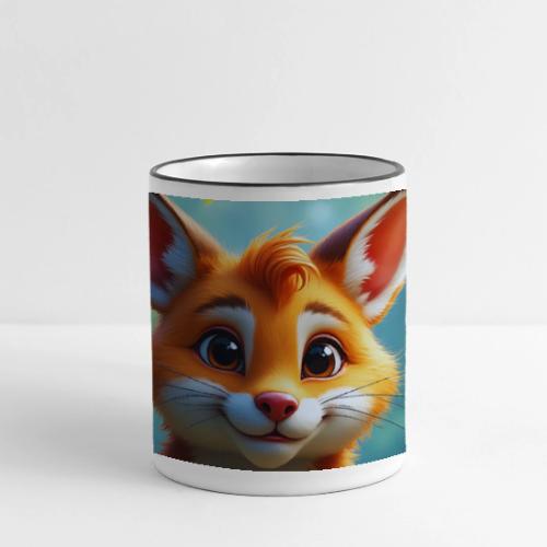 Magical fantasy fox in enchanted forest scene - Panoramic Mug