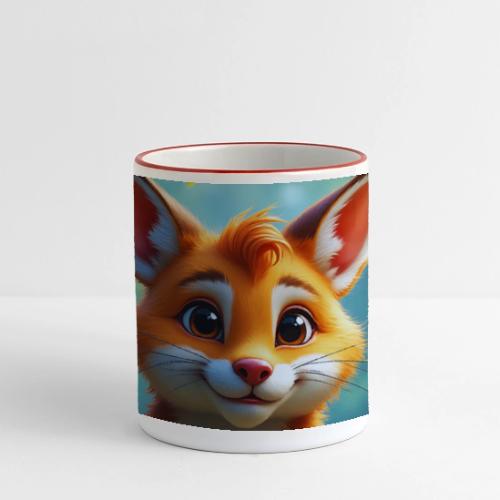 Magical fantasy fox in enchanted forest scene - Panoramic Mug