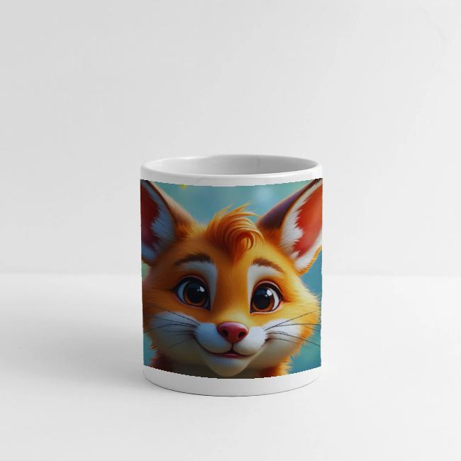 Magical fantasy fox in enchanted forest scene