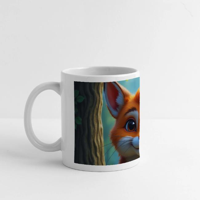 Magical fantasy fox in enchanted forest scene