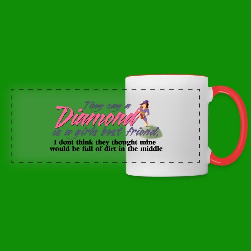 Softball Diamond is a girls Best Friend - Panoramic Mug