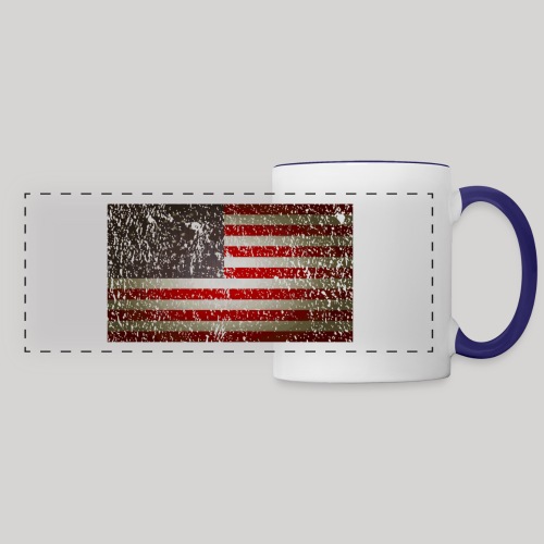 US Flag distressed - Panoramic Mug