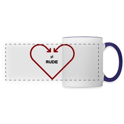 love is not rude - Panoramic Mug