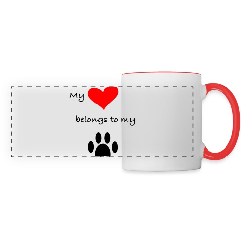 Dog Lovers shirt - My Heart Belongs to my Dog - Panoramic Mug