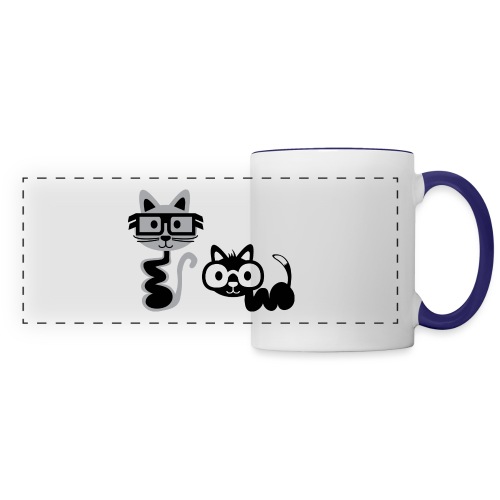 Big Eyed, Cute Alien Cats - Panoramic Mug
