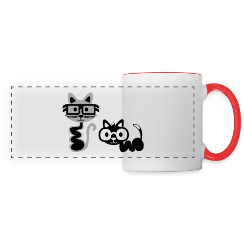 Big Eyed, Cute Alien Cats - Panoramic Mug