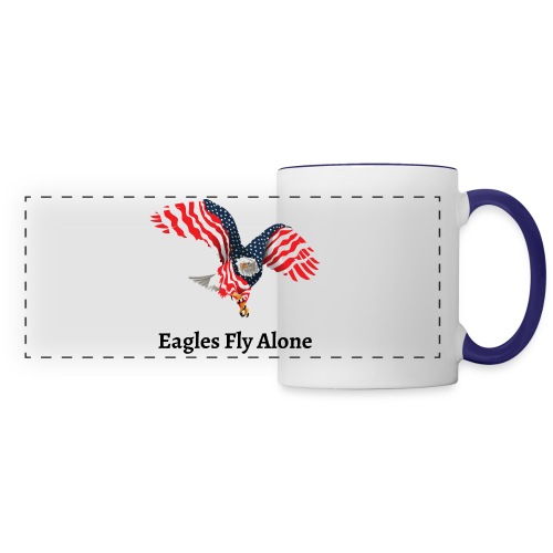 Eagles Fly Alone - American Flag Winged Eagle - Panoramic Mug