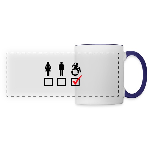 Female wheelchair user, check! - Panoramic Mug