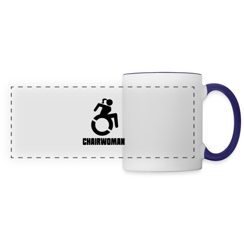 Chairwoman, woman in wheelchair girl in wheelchair - Panoramic Mug