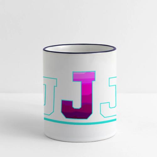 Letter J – Capital Varsity Alphabet Monogram - Panoramic Mug