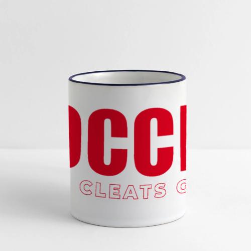 Soccer Grass Cleats Goals Typography Design - Panoramic Mug