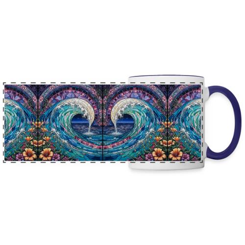 Stained Glass Wave - Panoramic Mug