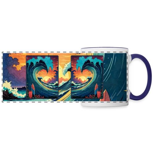 Vintage Sunrise Wave - Panoramic Mug