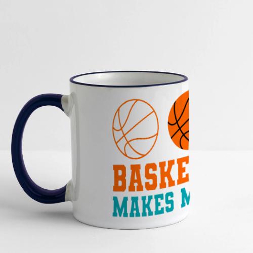 Basketball makes me happy - Panoramic Mug