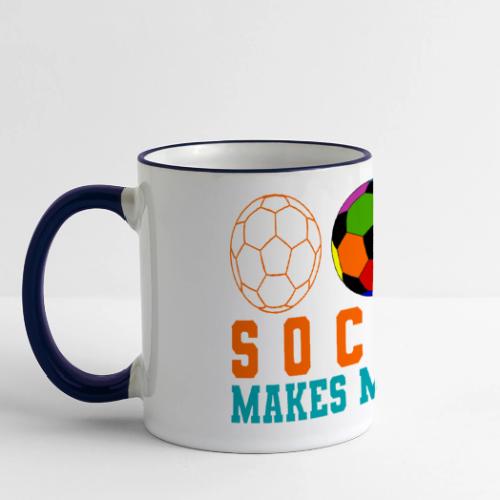 Soccer Makes Me Happy - Panoramic Mug
