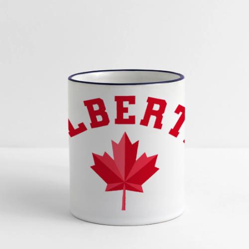 Alberta with maple leaf - Panoramic Mug