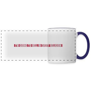 im going to hell - Panoramic Mug - white/cobalt blue - Front