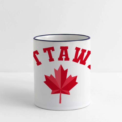 Ottawa with maple leaf - Panoramic Mug