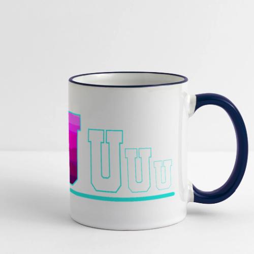 Letter U – Capital Varsity Alphabet Monogram - Panoramic Mug