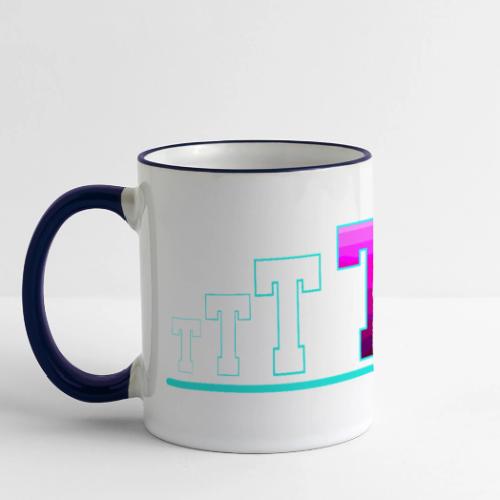 Letter T – Capital Varsity Alphabet Monogram - Panoramic Mug
