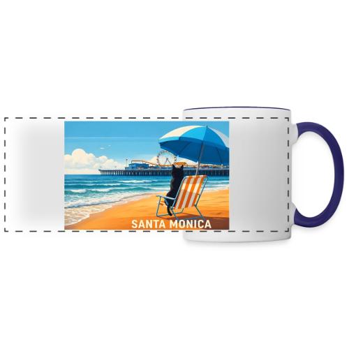 Santa Monica Beach Cat - Panoramic Mug