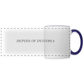 Depths of Dystopia - Panoramic Mug - white/cobalt blue - Front