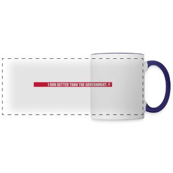 run better than government - Panoramic Mug - white/cobalt blue - Front