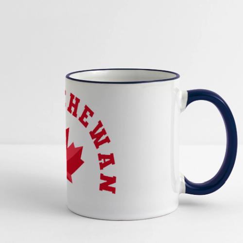Saskatchewan with maple leaf - Panoramic Mug