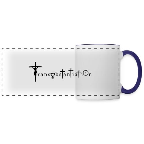 Transubstantiation Black Letters - Panoramic Mug